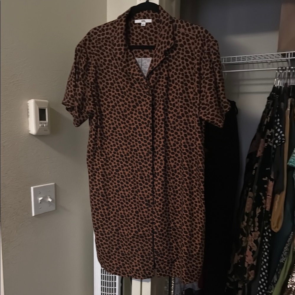 Vans Brown Leopard Print Dress